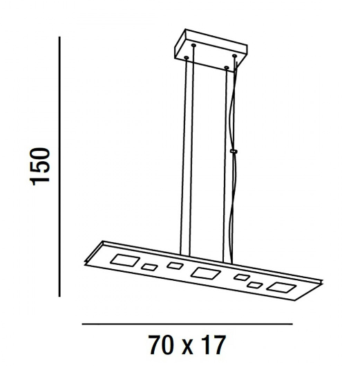 Squared - lampada a sospensione - Perenz