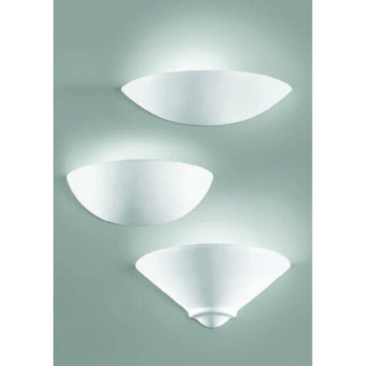 Linea 191 h 9 cm in ceramica bianca - applique moderna - ALBANI LIGHTING