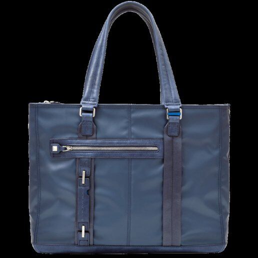Shopping bag grande espandibile con tasca frontale, porta computer, porta iPad P-cube BLU COBALTO - PIQUADRO