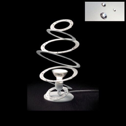 Cassiopea 0800/lp con strass (bianco) - Lampada da tavolo - PATRIZIA VOLPATO