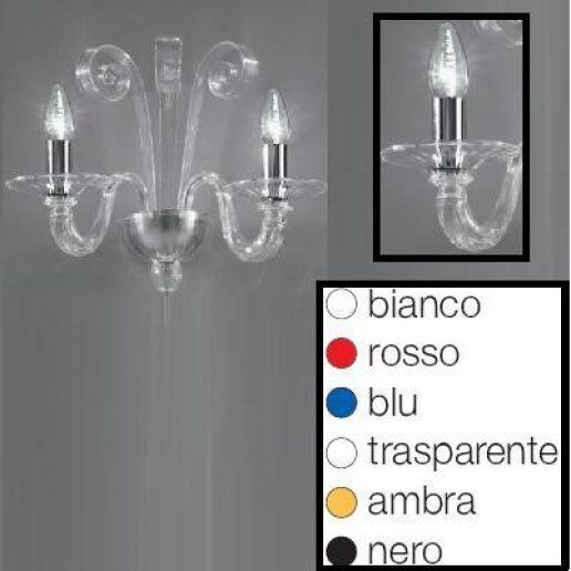 Colori veneziani par 35 nero - Lampada da parete, Applique - ALBANI LIGHTING