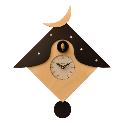 Otranto nero - Orologio da parete con pendolo e cucù - PIRONDINI —  Modaedesign