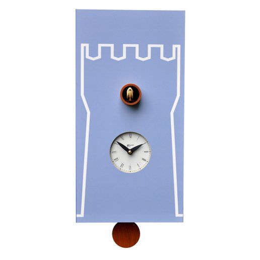 Torre azzurro - Orologio da parete con pendolo e cucù - PIRONDINI