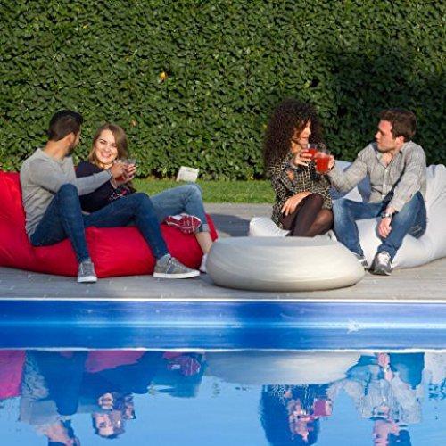 Pouf Poltrona Doppia Gaia in tessuto Samba per esterno e per interno dim 100x120 cm