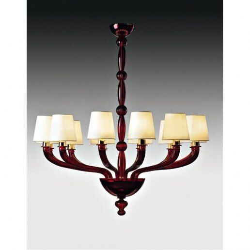 Richmond 8 luci rosso - Lampadario, Sospensione - AV MAZZEGA