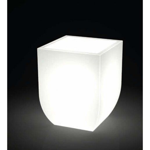 Kit 'Salentino liscio 45' + 'kit illuminazione' - Vaso per esterno design - KLORIS VASI D'ARREDO