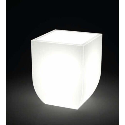 Kit 'Salentino liscio 80' + 'kit illuminazione' - Vaso per esterno design - KLORIS VASI D'ARREDO
