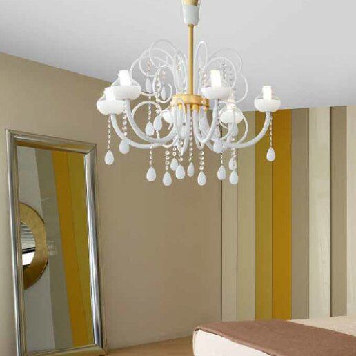 Intrecci 2082/6 murano cristallo trasparente (oro opaco) - Lampadario classico - PATRIZIA VOLPATO