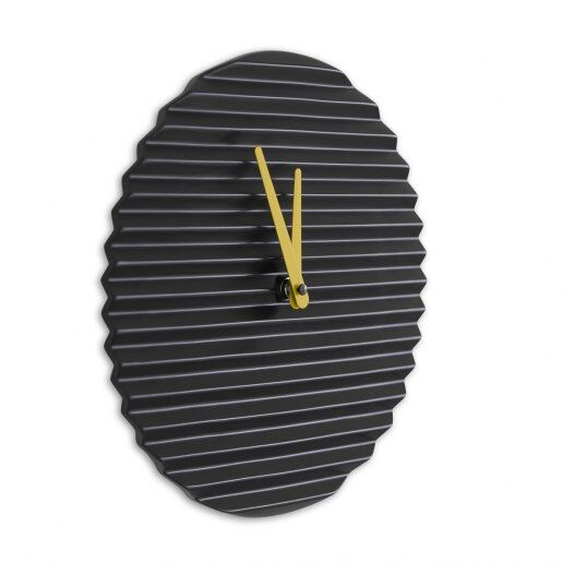 WaveCLOCK Black-Yellow - Orologio da Parete - Sabrina Fossi Design