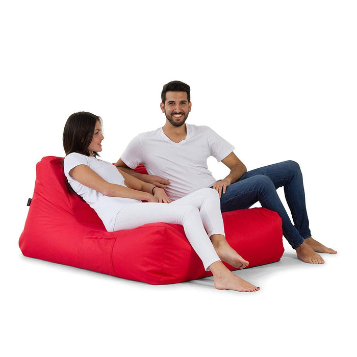 Pouf Poltrona Doppia Gaia in tessuto Samba per esterno e per interno dim 100x120 cm