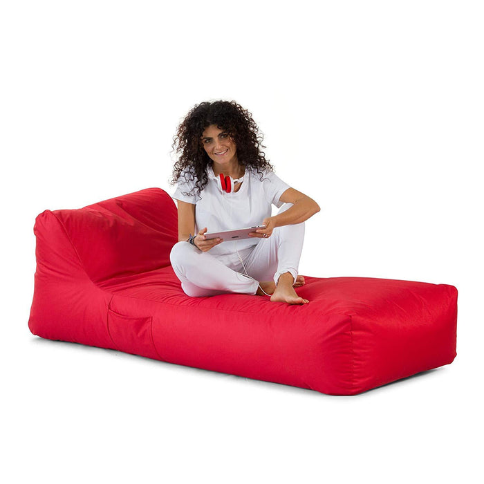 Pouf Lettino Gaia in tessuto Samba per esterno e per interno dim 190x80 cm