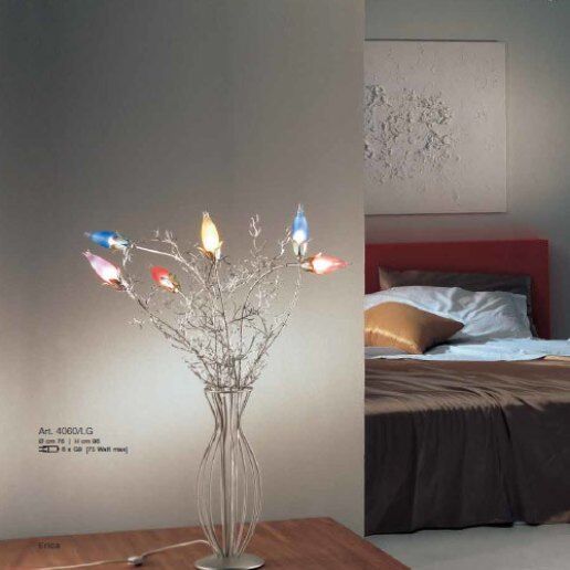 Erica 4060/lg (ruggine argento) - Lampada da tavolo - PATRIZIA VOLPATO