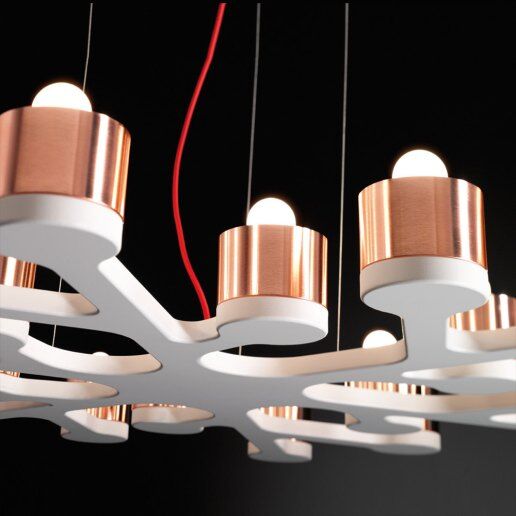 Parmelia sp 18 bco ra cn flu - Lampadario, sospensione - NOIDESIGN