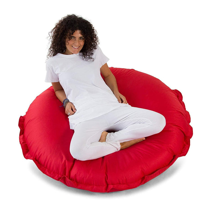 Pouf Cuscino Rotondo Macarons in tessuto Samba per esterno e per interno diam: 135 cm x  H: 35cm