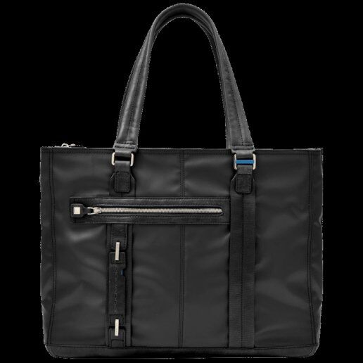 Shopping bag grande espandibile con tasca frontale, porta computer, porta iPad P-cube NERO - PIQUADRO