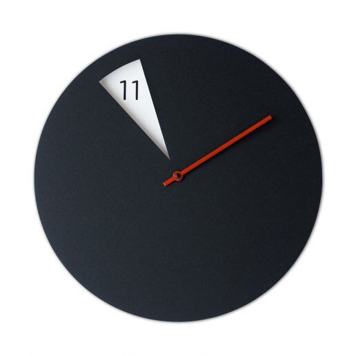 FreakishCLOCK Black (Nero/Rosso) - Orologio da parete - Sabrina Fossi Design