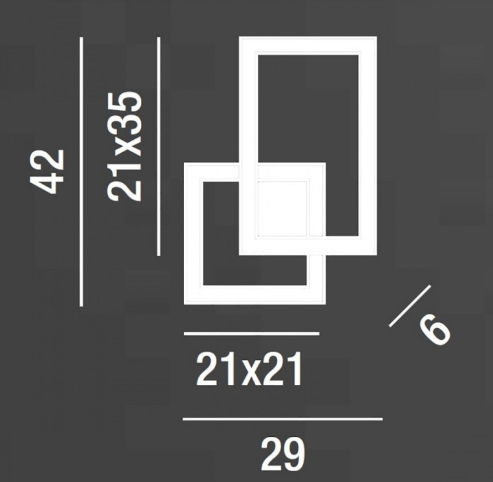 Cross - lampada a muro - Perenz