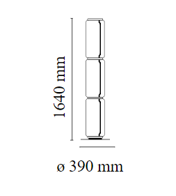 Noctambule Floor Low Cylinder Small Base - Lampada da terra - Flos