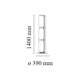 Noctambule Floor Low Cylinder Small Base - Lampada da terra - Flos