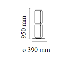 Noctambule Floor Low Cylinder Small Base - Lampada da terra - Flos