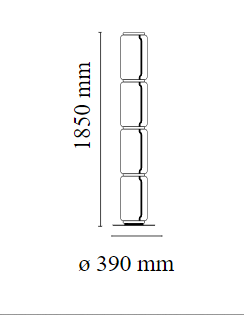 Noctambule Floor Low Cylinder Small Base - Lampada da terra - Flos