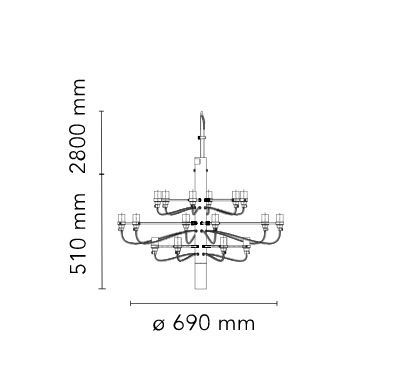 2097/18-  Lampadario a sospensione - Flos