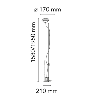 Toio - lampada da terra- Flos