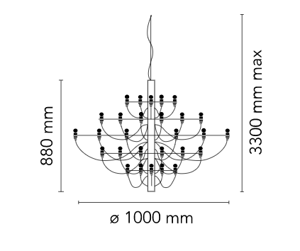 2097/50-  Lampadario a sospensione - Flos