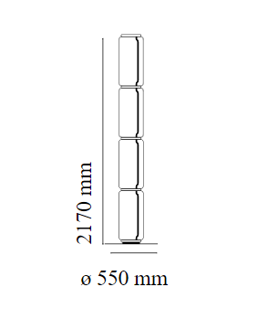 Noctambule Floor High Cylinder - Lampada da terra - Flos