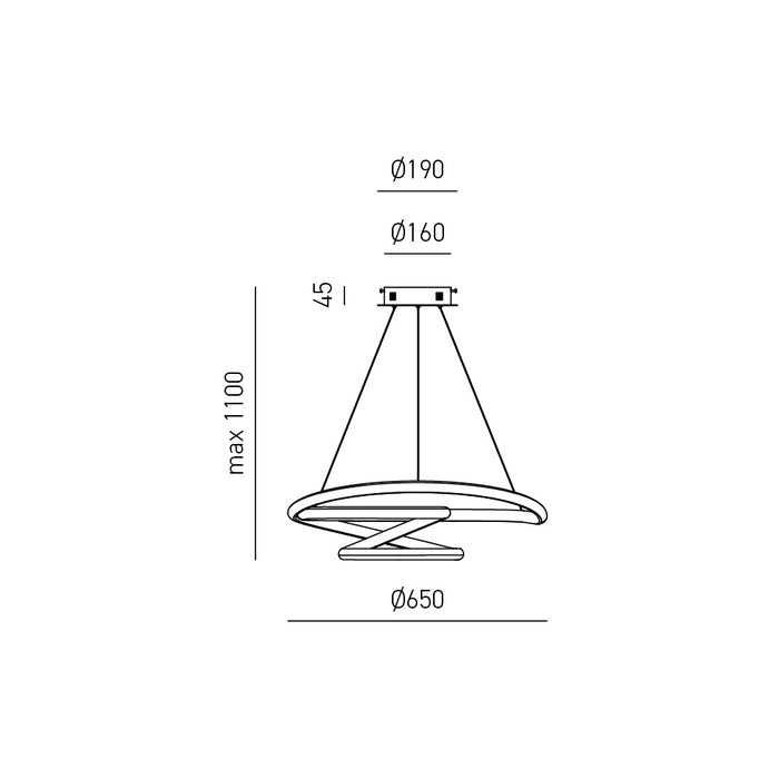 Diva - Lampadario a sospensione grande - GEA LUCE