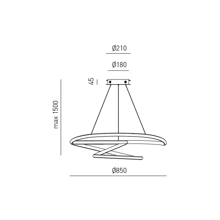 Diva SS - Lampadario a sospensione - GEA LUCE