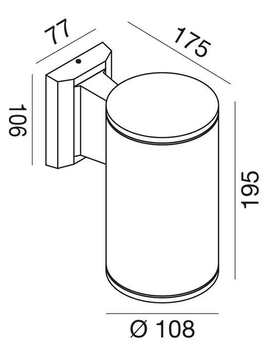 Amon - Applique rotonda media - GEA LUCE