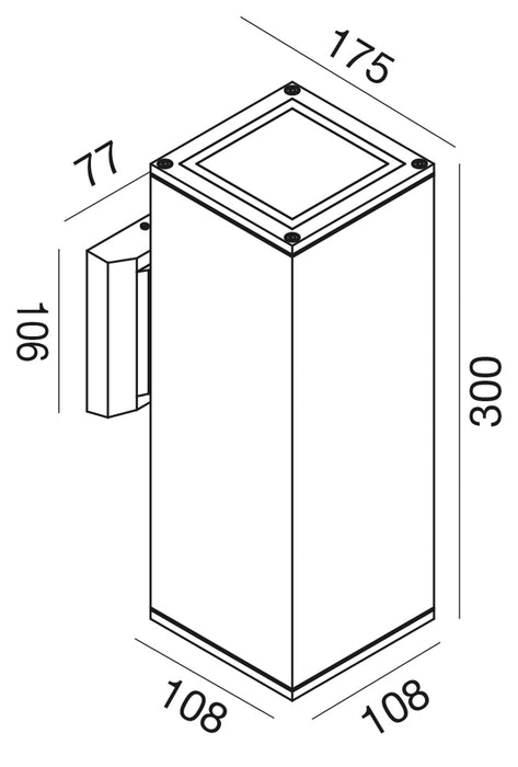 Amon - Applique quadrata grande - GEA LUCE