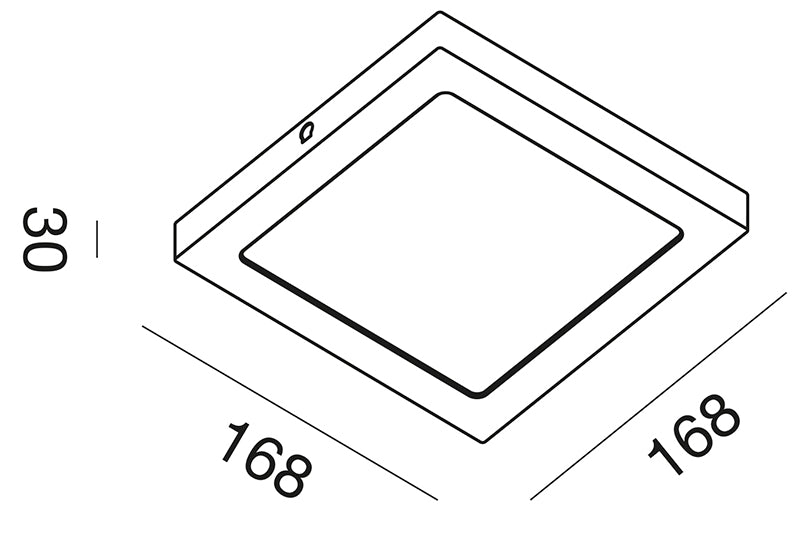 Sham - Plafoniera quadrata media - GEA LUCE