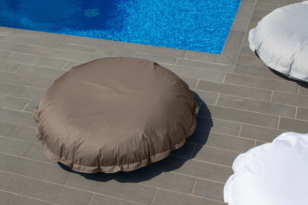 Pouf Cuscino Rotondo Macarons in tessuto Samba per esterno e per interno diam: 135 cm x  H: 35cm