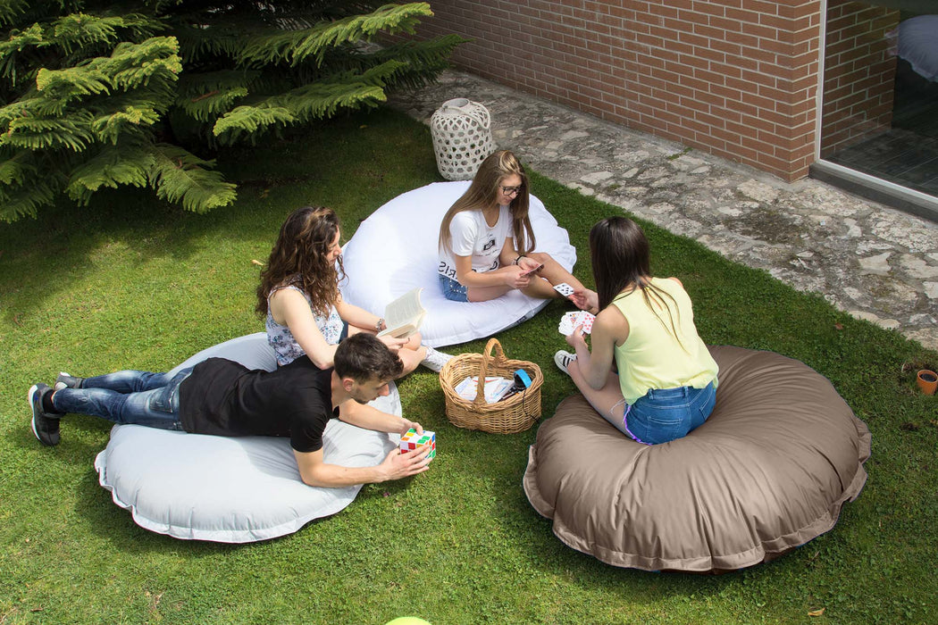 Pouf Cuscino Rotondo Macarons in tessuto Samba per esterno e per interno diam: 135 cm x  H: 35cm