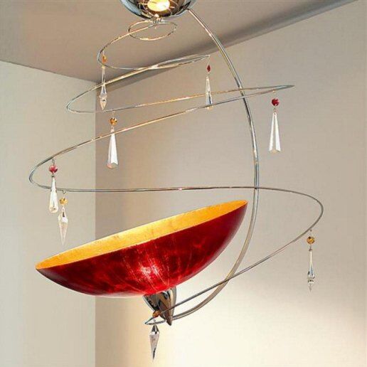 Vertigo 0460/pl40 fogila oro (oro 24 carati) - Plafoniera moderna - PATRIZIA VOLPATO