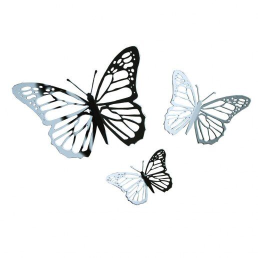 Farfalla - in metallo - traforato di colore bianco - KARMAN