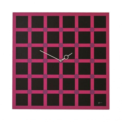 Optical N2 nero/fucsia - Orologio da parete - PIRONDINI