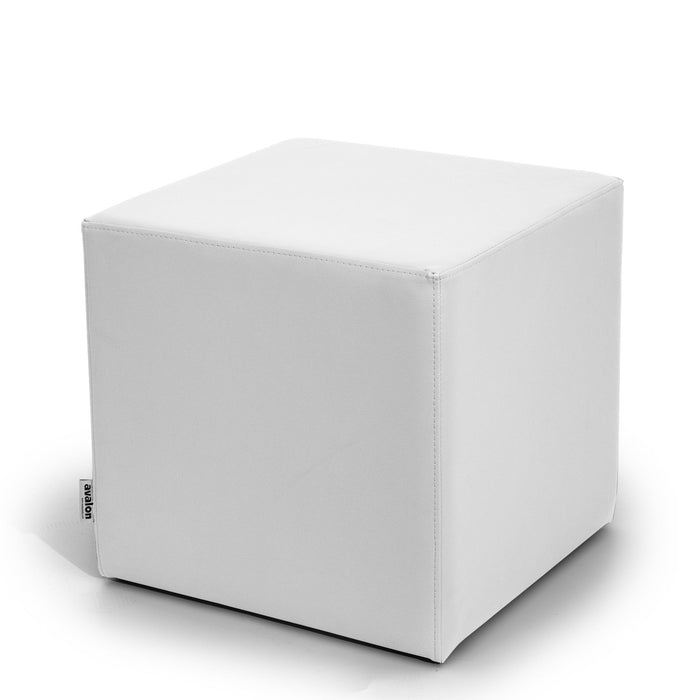 Avalon Pouf Rigido Cubo Similpelle Mamba Trendy Larg. 45 cm, Prof. 45 cm, Alt. 43 cm