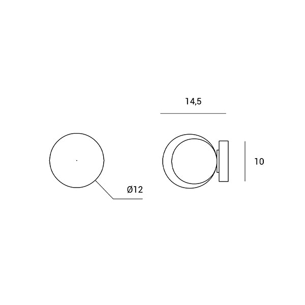 Cosmo - Lampada da parete/soffitto 1 luce - MILOOX