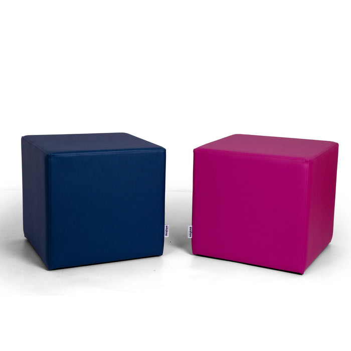 Avalon Pouf Rigido Cubo Similpelle Mamba Trendy Larg. 45 cm, Prof. 45 cm, Alt. 43 cm