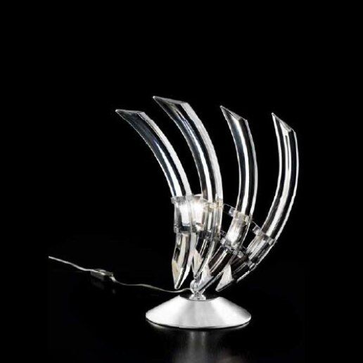 Rondo 0522/lp azzurro (cromo) - Lampada da tavolo - PATRIZIA VOLPATO