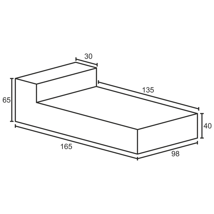 Pouf Letto Deluz per esterno in tessuto poliestere Samba dim: 165x98x65 cm