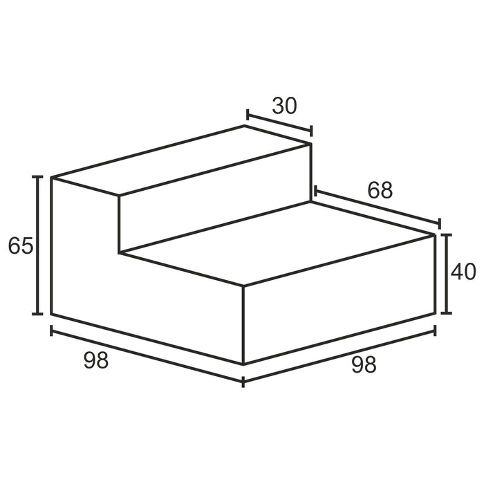 Pouf poltrona 1 posto Deluz per esterno in tessuto poliestere Samba dim: 98x98x65 cm