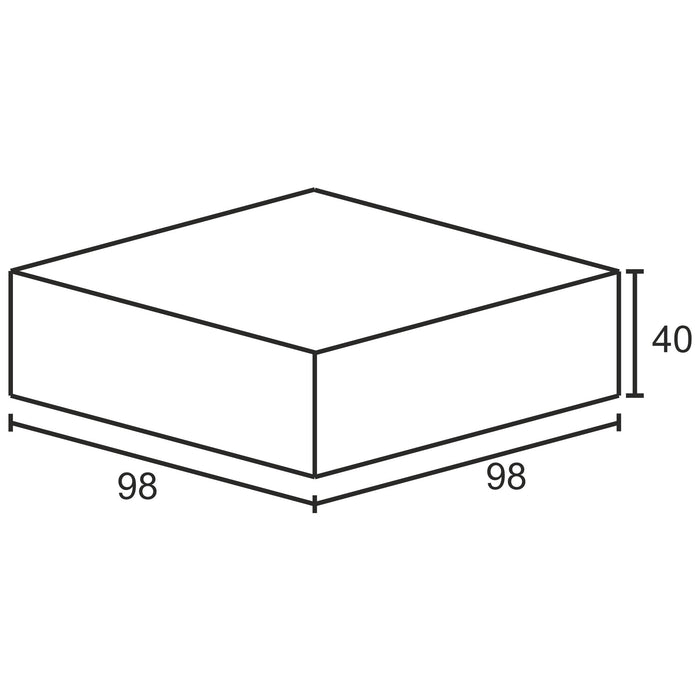 Pouf Deluz per esterno in tessuto poliestere Samba dim: 98x98x40 cm