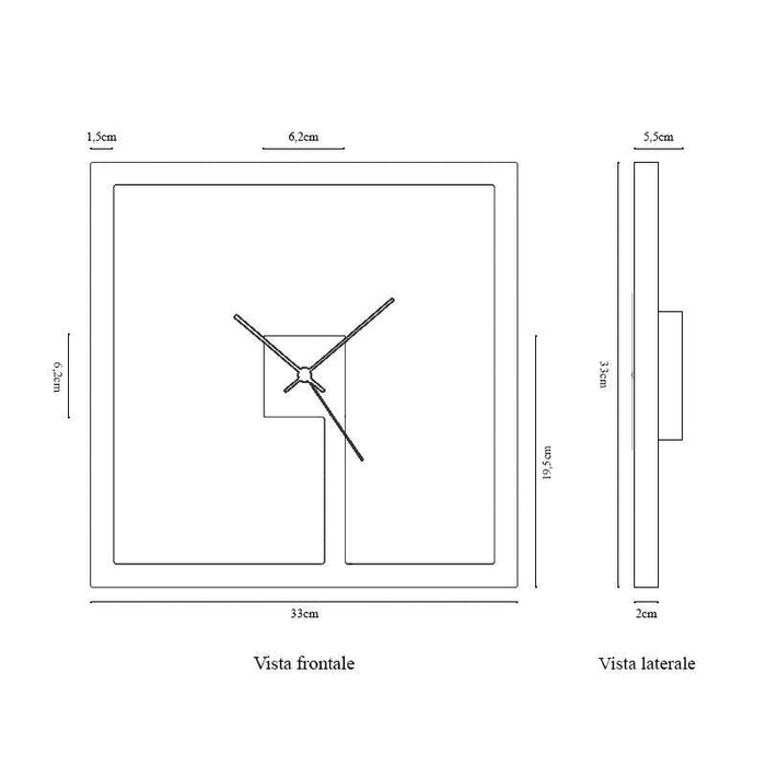 Quadro - Orologio da parete in legno