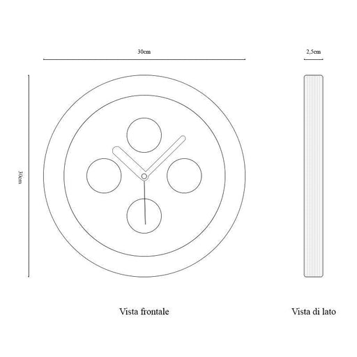 Orologio da parete in legno colorato owatch