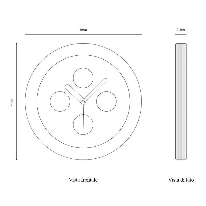 Orologio da parete in legno colorato owatch