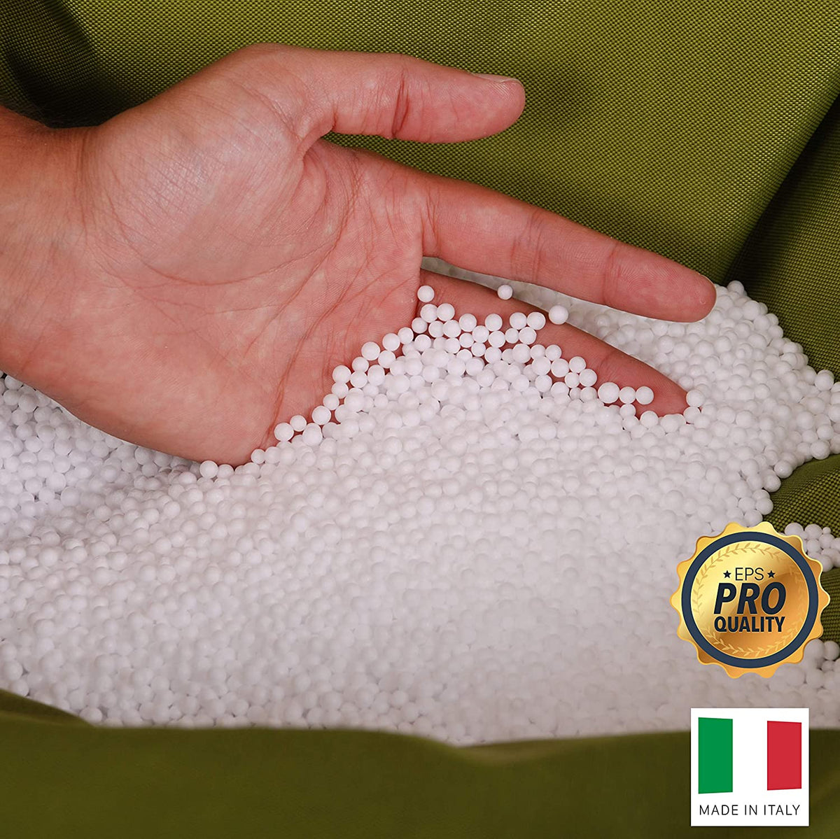 Ecopuf Ricarica Perle Di Polistirolo 100 Litri – Riempimento Per Pouf E Sacci, Made In Italy, Antiallergico E Autoestinguente